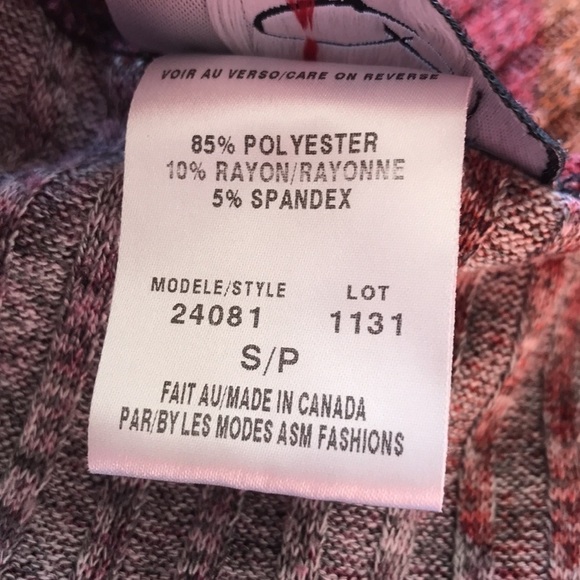 LIBRA chevron print ribbed button front long cardigan Small - Picture 8 of 10